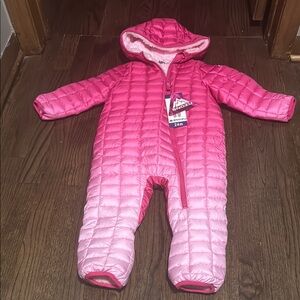 Pink Kids One Piece Snowsuit by